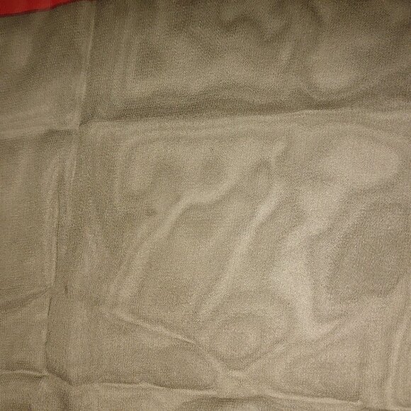 Daks London Sheer Square Scarf DD Olive Green Brown Geometric Vintage Rolled Hem - Picture 7 of 9